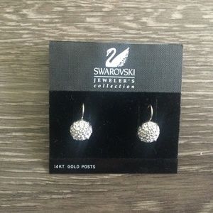 Swarovski Clip on Earrings 14 K Gold Post